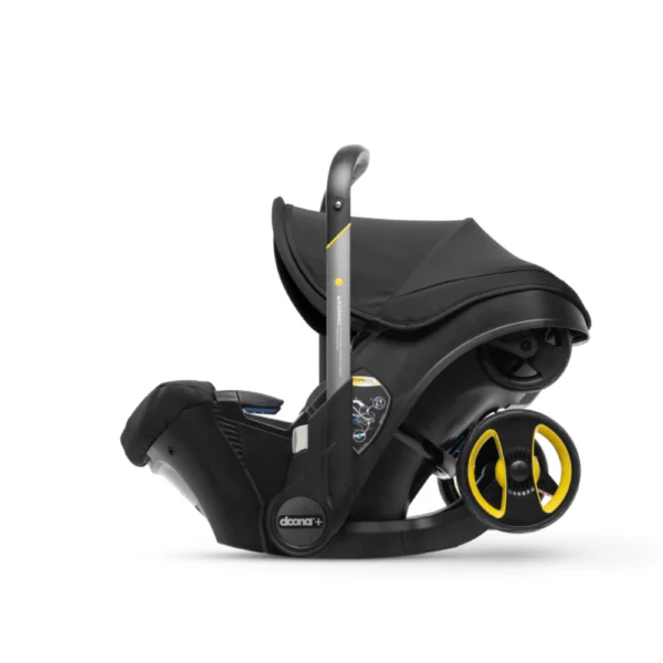 Car Seat & Stroller - an updated all-black inner seat cover and a sleek charcoal aluminum frame