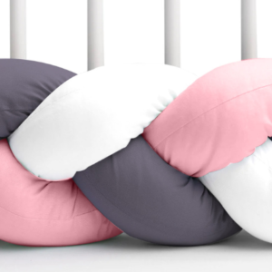 Braided Baby Cot Protector – Soft Cotton Sleep Bumper