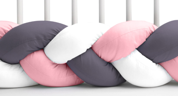 Braided Baby Cot Protector – Soft Cotton Sleep Bumper