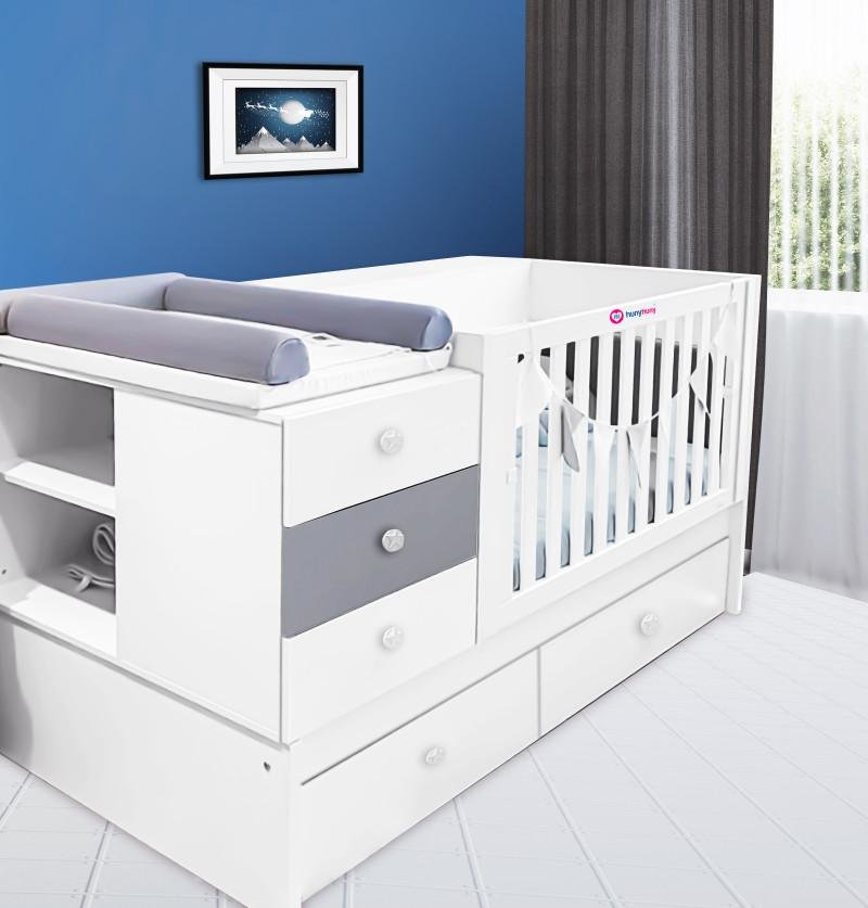 Baby Crib With Chest Of Drawers for storage Baby s Nursery set up Multifunctional Baby Crib WoowBaby